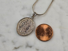 Load image into Gallery viewer, Womens Sterling Silver Religious Lady of Guadalupe Pendant Necklace 7.9g E4178