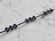 Load image into Gallery viewer, Womens Vintage Estate Sterling Silver Modernist Sapphire Bracelet 13.1g #E4181