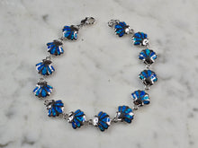 Load image into Gallery viewer, Womens Sterling Silver Blue Opal Sea Shell Bracelet 14.2g E4184