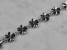 Load image into Gallery viewer, Womens Sterling Silver Blue Opal Floral Bracelet 9.6g E4185