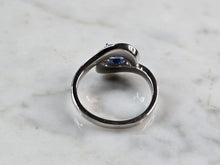 Load image into Gallery viewer, Womens Sterling Silver Opal Tanzanite Modernist Ring 3.3g E4194