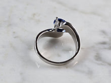 Load image into Gallery viewer, Womens Sterling Silver Opal Tanzanite Modernist Ring 3.8g E4195