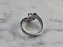 Load image into Gallery viewer, Womens Sterling Silver Blue Opal Tanzanite Modernist Ring 3.9g E4196