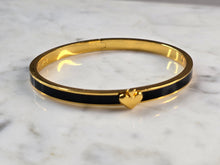 Load image into Gallery viewer, Womens Estate Hear You Kate Spade Gold Tone Enamel Bangle Bracelet E4199