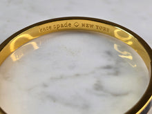 Load image into Gallery viewer, Womens Estate Hear You Kate Spade Gold Tone Enamel Bangle Bracelet E4199