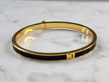 Load image into Gallery viewer, Womens Estate Hear You Kate Spade Gold Tone Enamel Bangle Bracelet E4199
