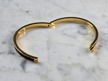 Load image into Gallery viewer, Womens Estate Hear You Kate Spade Gold Tone Enamel Bangle Bracelet E4199