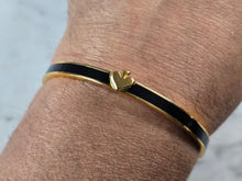 Load image into Gallery viewer, Womens Estate Hear You Kate Spade Gold Tone Enamel Bangle Bracelet E4199