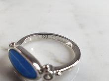 Load image into Gallery viewer, Womens Sterling Silver Modernist Blue Opal Ring 3.3g E4207
