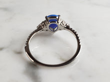 Load image into Gallery viewer, Womens Estate Sterling Silver Modernist Blue Opal Ring 2.0g E4214