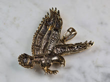Load image into Gallery viewer, Mens Vintage Estate 10K Yellow Gold Diamond Eagle Pendant 15.9g E4216