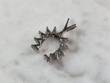 Load image into Gallery viewer, Womens Vintage Estate 14K White Gold Diamond Lucky Horseshoe Pendant 2.0g E4225