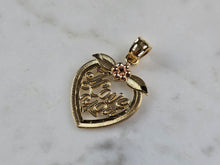 Load image into Gallery viewer, Womens Vintage Estate 14k Mixed Gold Love Heart Pendant 1.9g E4226