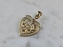 Load image into Gallery viewer, Womens Vintage Estate 14k Mixed Gold Love Heart Pendant 1.9g E4226