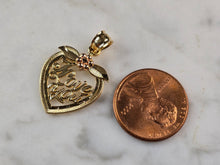 Load image into Gallery viewer, Womens Vintage Estate 14k Mixed Gold Love Heart Pendant 1.9g E4226
