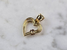 Load image into Gallery viewer, Womens Vintage Estate 14K Yellow &amp; Rose Gold Heart Pendant 0.9g E4230