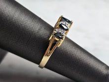 Load image into Gallery viewer, Womens Vintage Estate 14k Yellow Gold Diamond Spinel Ring 3.2g E4233