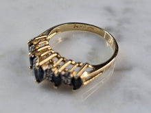 Load image into Gallery viewer, Womens Vintage Estate 14k Yellow Gold Diamond Spinel Ring 3.2g E4233