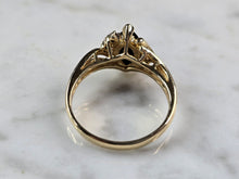 Load image into Gallery viewer, Womens Vintage Estate 14K Yellow Gold Onyx Diamond Town Country Ring 3.1g E4236