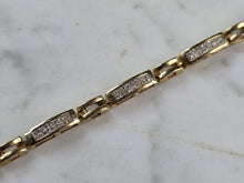 Load image into Gallery viewer, Womens Vintage Estate 14K Yellow Gold Diamond Tennis Bracelet 12.0g E4261