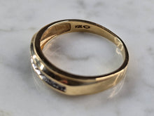 Load image into Gallery viewer, Mens Vintage Estate 10k Yellow Gold Diamond Ring 3.8g #E4269