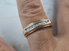 Load image into Gallery viewer, Mens Vintage Estate 10k Yellow Gold Diamond Ring 3.8g #E4269
