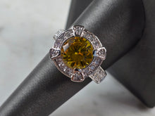 Load image into Gallery viewer, Womens Vintage Estate Sterling Silver Beryl CZ Ring 7.2g #E4281