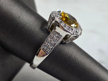 Load image into Gallery viewer, Womens Vintage Estate Sterling Silver Beryl CZ Ring 7.2g #E4281