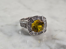 Load image into Gallery viewer, Womens Vintage Estate Sterling Silver Beryl CZ Ring 7.2g #E4281