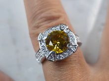 Load image into Gallery viewer, Womens Vintage Estate Sterling Silver Beryl CZ Ring 7.2g #E4281