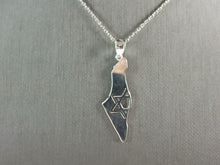 Load image into Gallery viewer, Sterling Silver Jewish Judaica Star of David Israel Pendant Necklace 3.3g E4290