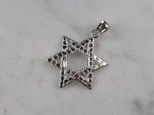 Load image into Gallery viewer, Sterling Silver Jewish Judaica Star of David Pendant Necklace, 2.7g E4299