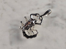 Load image into Gallery viewer, Sterling Silver Scorpion Scorpio Zodiac Pendant 5.4g E4308