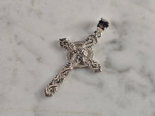 Load image into Gallery viewer, Womens Vintage Estate Sterling Silver Religious Celtic Cross Pendant 4.8g E4310