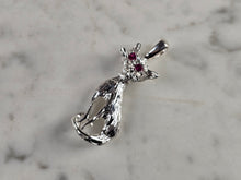 Load image into Gallery viewer, Womens Sterling Silver Siamese Cat Pendant 5.6g E4312