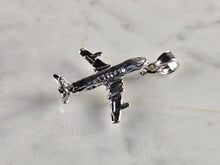 Load image into Gallery viewer, Womens Sterling Silver Airplane Pendant 2.5g E4313