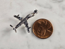 Load image into Gallery viewer, Womens Sterling Silver Airplane Pendant 2.5g E4313