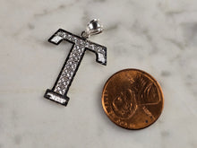 Load image into Gallery viewer, Womens Sterling Silver Initial Letter "T" Pendant 1.1g E4315