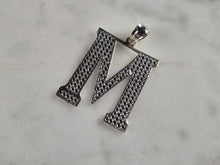 Load image into Gallery viewer, Womens Sterling Silver Initial Letter " M " Pendant 1.6g E4317
