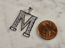 Load image into Gallery viewer, Womens Sterling Silver Initial Letter " M " Pendant 1.6g E4317