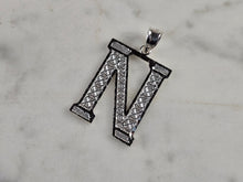 Load image into Gallery viewer, Womens Sterling Silver Initial Letter " N " Pendant 1.7g E4319