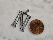 Load image into Gallery viewer, Womens Sterling Silver Initial Letter " N " Pendant 1.7g E4319
