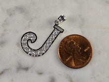 Load image into Gallery viewer, Womens Sterling Silver Initial Letter " J " Pendant 1.1g E4323