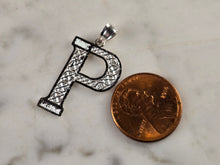 Load image into Gallery viewer, Womens Sterling Silver Initial Letter " P " Pendant 1.3g E4326