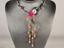 Load image into Gallery viewer, Womens Vintage Estate Sterling Silver Modernist Flower Necklace 33.4g E4329