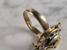 Load image into Gallery viewer, Womens Vintage Estate 14K Yellow &amp; Rose Gold Turtle Ring 7.9g E4373