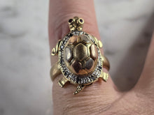 Load image into Gallery viewer, Womens Vintage Estate 14K Yellow &amp; Rose Gold Turtle Ring 7.9g E4373