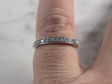 Load image into Gallery viewer, Womens Vintage Estate 10K White Gold Diamond Ring, 1.6g E4380