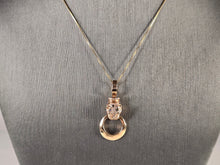 Load image into Gallery viewer, Womens 14K Yellow &amp; Rose Gold Diamond Panther Pendant Necklace 5.6g E4390