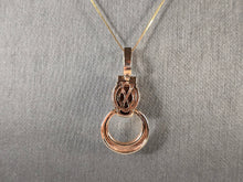 Load image into Gallery viewer, Womens 14K Yellow &amp; Rose Gold Diamond Panther Pendant Necklace 5.6g E4390